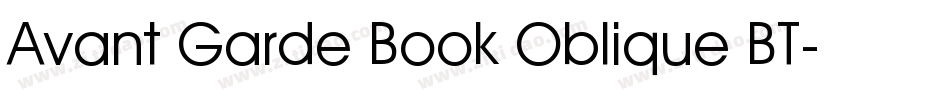 Avant Garde Book Oblique BT字体转换